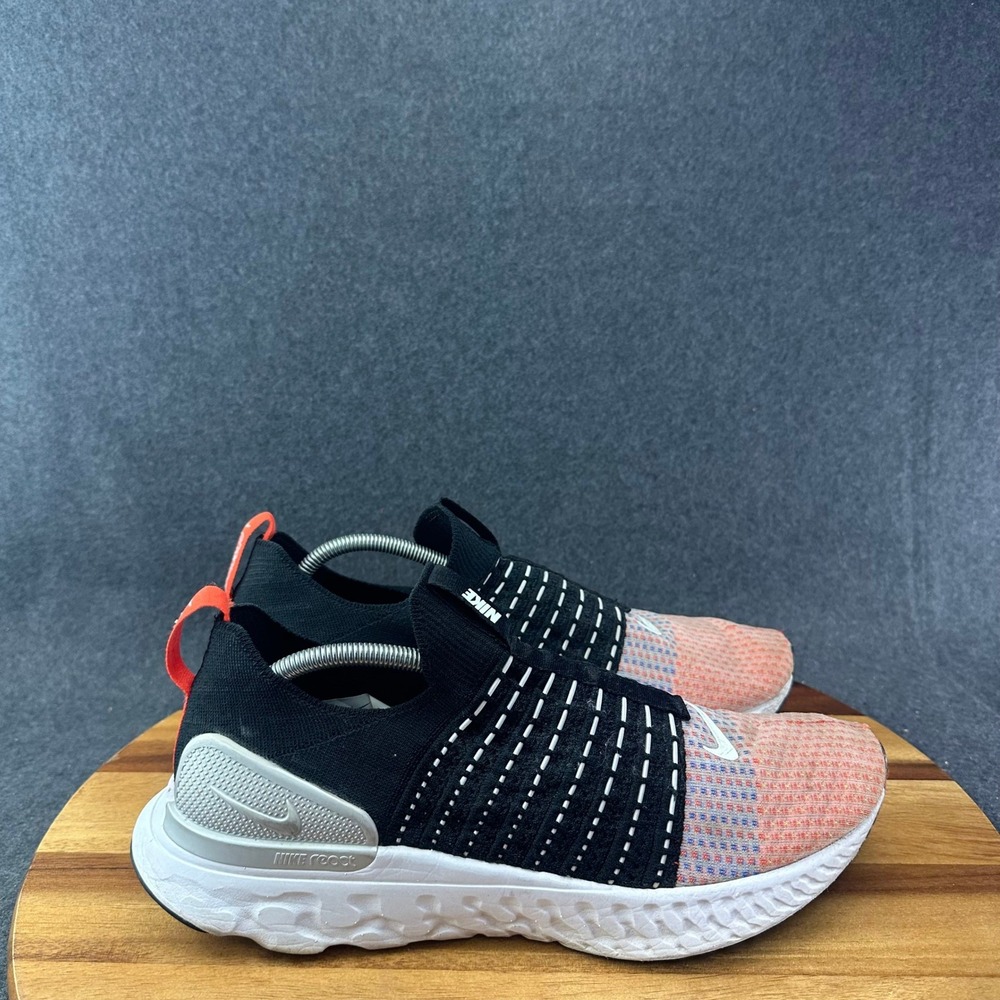 Nike React Phantom Run Flyknit 2 Black Team Orange Men's Running Shoes Size 13